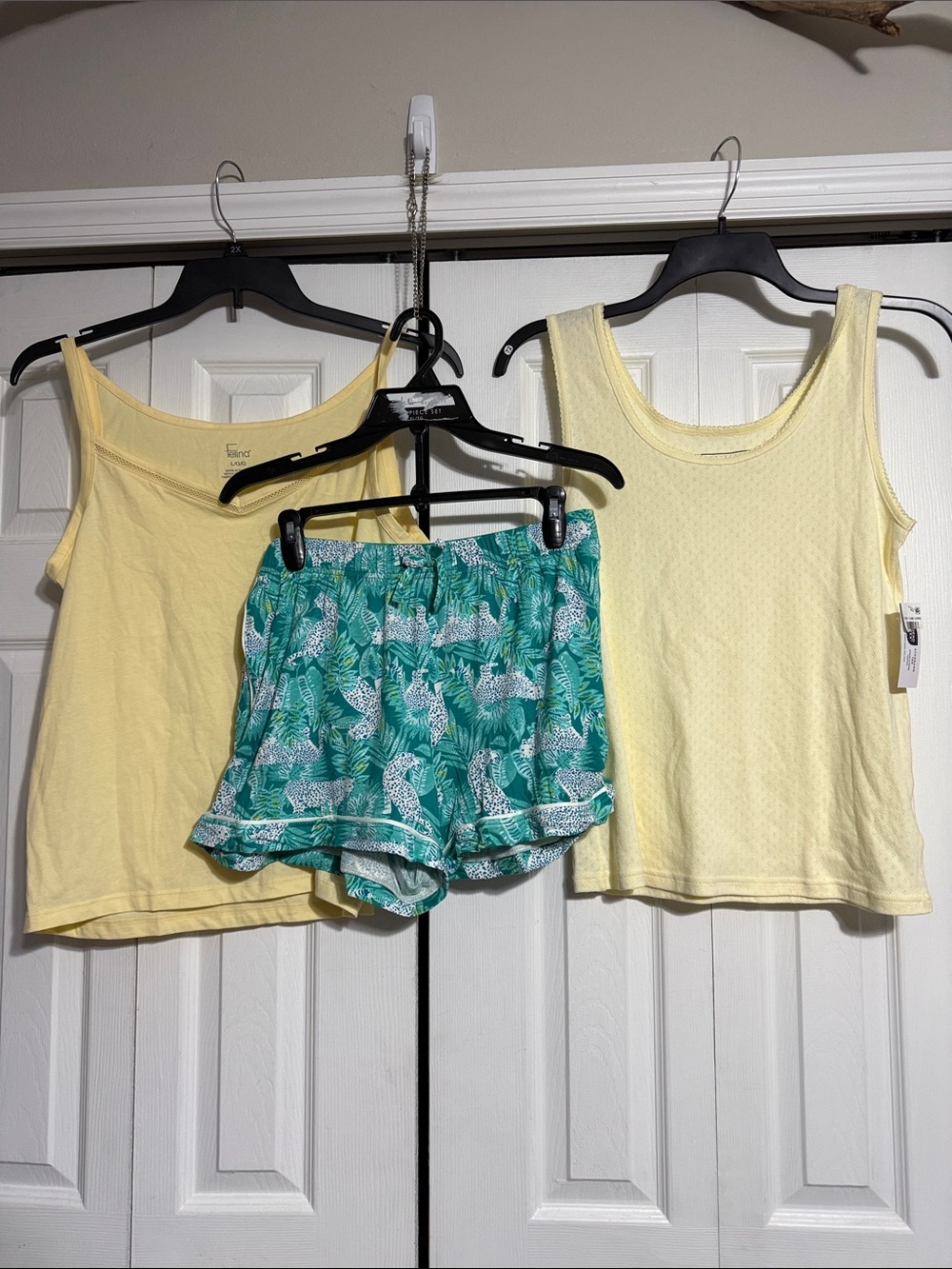 NWOT Room Service shorts & Felina & charter club cotton sleep top shirts LARGE